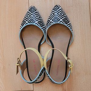 Madden Girl LovaDovia weaved flats with ankle strap Size 7